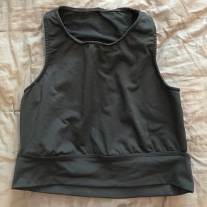 Black Ledbetter Gym Crop Top